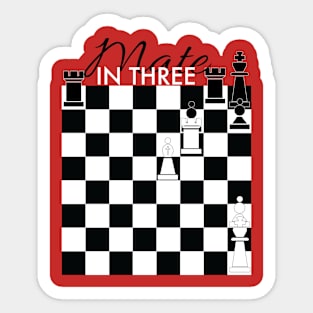 Mate in 3: Chess Puzzle Sticker